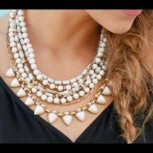 Stella and Dot White Stone Sutton Necklace.